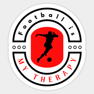 Football is my therapy funny motivational design Sticker